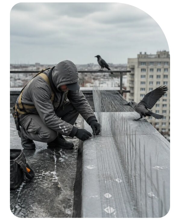 Защита от ворон под ключ в Верхнем Уфалее по цене от 5117 р. | Сенат-Врф